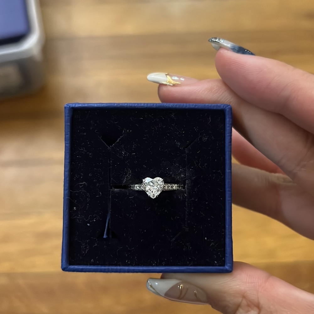 REPOST- Swarovski heart-shaped ring